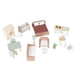Drvena četvorospratna kućica za lutke Bella Castle, sa 15 komada nameštaja – ECOTOYS - Слика 9