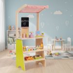 Drvena dečija pijaca sa vagom, POS terminalom i dodacima, 20 delova – EcoToys - Слика 4