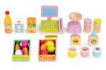 Drvena dečija pijaca sa vagom, POS terminalom i dodacima, 20 delova – EcoToys - Слика 8