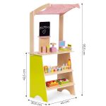 Drvena dečija pijaca sa vagom, POS terminalom i dodacima, 20 delova – EcoToys - Слика 10