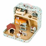 Dvospratna prodavnica za kućne ljubimce u koferu, sa drvenim nameštajem i 23 dodatka – ECOTOYS - Слика 3