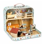 Dvospratna prodavnica za kućne ljubimce u koferu, sa drvenim nameštajem i 23 dodatka – ECOTOYS - Слика 5
