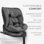Kikka Boo Autosedište 40-150 cm I-Orbit premium I-SIZE ISOFIX sa potpornom nogom Dark Grey - Слика 2