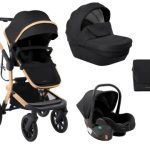 Kikka Boo Kolica Irene premium 3in1 set sa I-SIZE autosedištem i tvrdom korpom Black