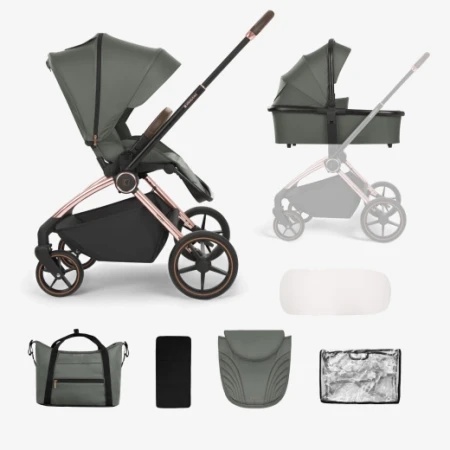 kikka-boo-kolica-kara-premium-2in1-set-sa-tvrdom-korpom-army-green100517677 Kikka Boo Kolica Kara premium 2in1 set sa tvrdom korpom Army Green - Слика 1