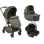 Kikka Boo Kolica Lanah 3in1 set sa autosedištem I-Prime I-size i tvrdom korpom Army Green