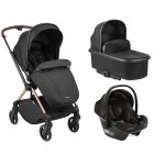 Kikka Boo Kolica Lanah 3in1 set sa autosedištem I-Prime I-size i tvrdom korpom Black