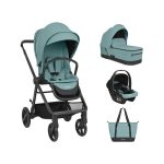 Kikka Boo Kolica Mia premium 3in1 set sa I-SIZE I-Prime autosedištem i tvrdom korpom Mint