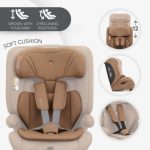 KikkaBoo autosedište 76-150 cm I-flow I-size mocha - Слика 7