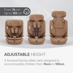 KikkaBoo autosedište 76-150 cm I-flow I-size mocha - Слика 11