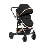 KikkaBoo Kolica Amaia Black premium set 2in1 sa autosedištem I-Size - Слика 4