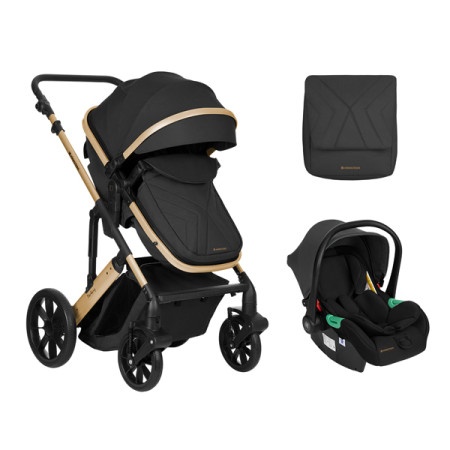 kikkaboo-kolica-darling-black-premium-set-2in1-sa-autosedistem-i-size100063064 KikkaBoo Kolica Darling Black premium set 2in1 sa autosedištem I-Size - Слика 1