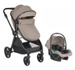KikkaBoo kolica jean 2in1 set sa I-size autosedištem beige