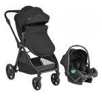 KikkaBoo kolica jean 2in1 set sa I-size autosedištem black