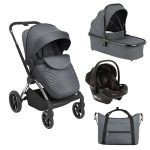 KikkaBoo Kolica Kara 3in1 set sa autosedištem I-Prime I-size i tvrdom korpom Grey
