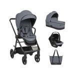 Kikkaboo kolica mia 3in1 set sa I-size autosedištem I tvrdom korpom grey