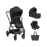 Kikkaboo kolica mia 3in1 set sa I-size autosedištem I tvrdom korpom black
