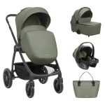KikkaBoo Kolica Modena 3in1 set sa I-SIZE autosedištem i tvrdom korpom Army Green