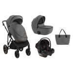KikkaBoo Kolica Thea 3in1 set sa autosedištem I-Prime I-size i tvrdom korpom Grey