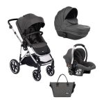 KikkaBoo kolica Thea 3in1 set sa autosedištem i tvrdom korpom dark grey - Слика 4