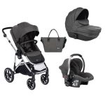KikkaBoo kolica Thea 3in1 set sa autosedištem i tvrdom korpom dark grey - Слика 5